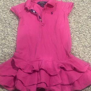 Polo frilly skirted collared shirt dress size 4t